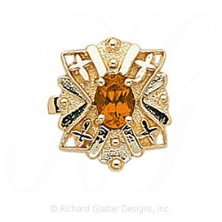 GS244 CIT - 14 Karat Gold Citrine Slide 